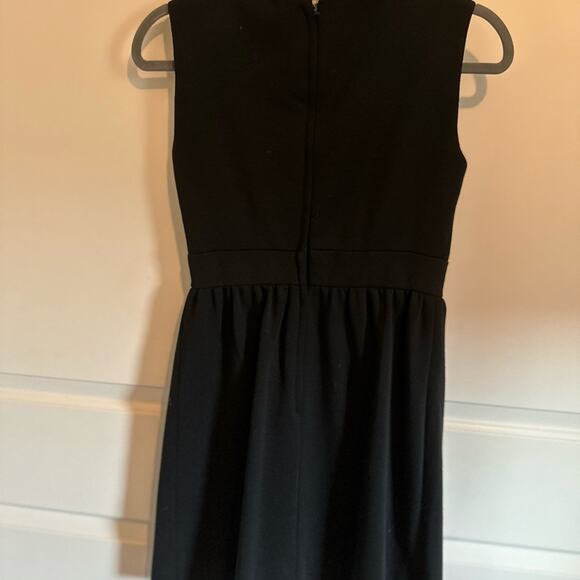 Vintage Little Black Sleeveless, Above Knee Dress with Bow Detail and Stone Trim - Picture 3 of 5